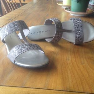 Karen Scott heeled silver sandals